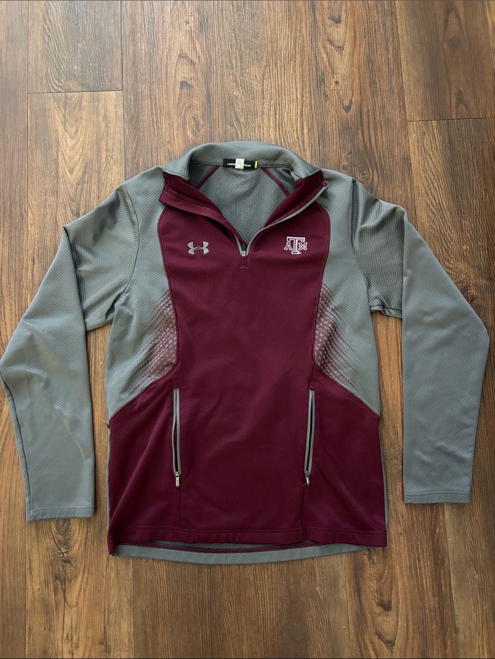 Texas A&M Under Armour Maroon & Gray Quarter-Zip Pullover